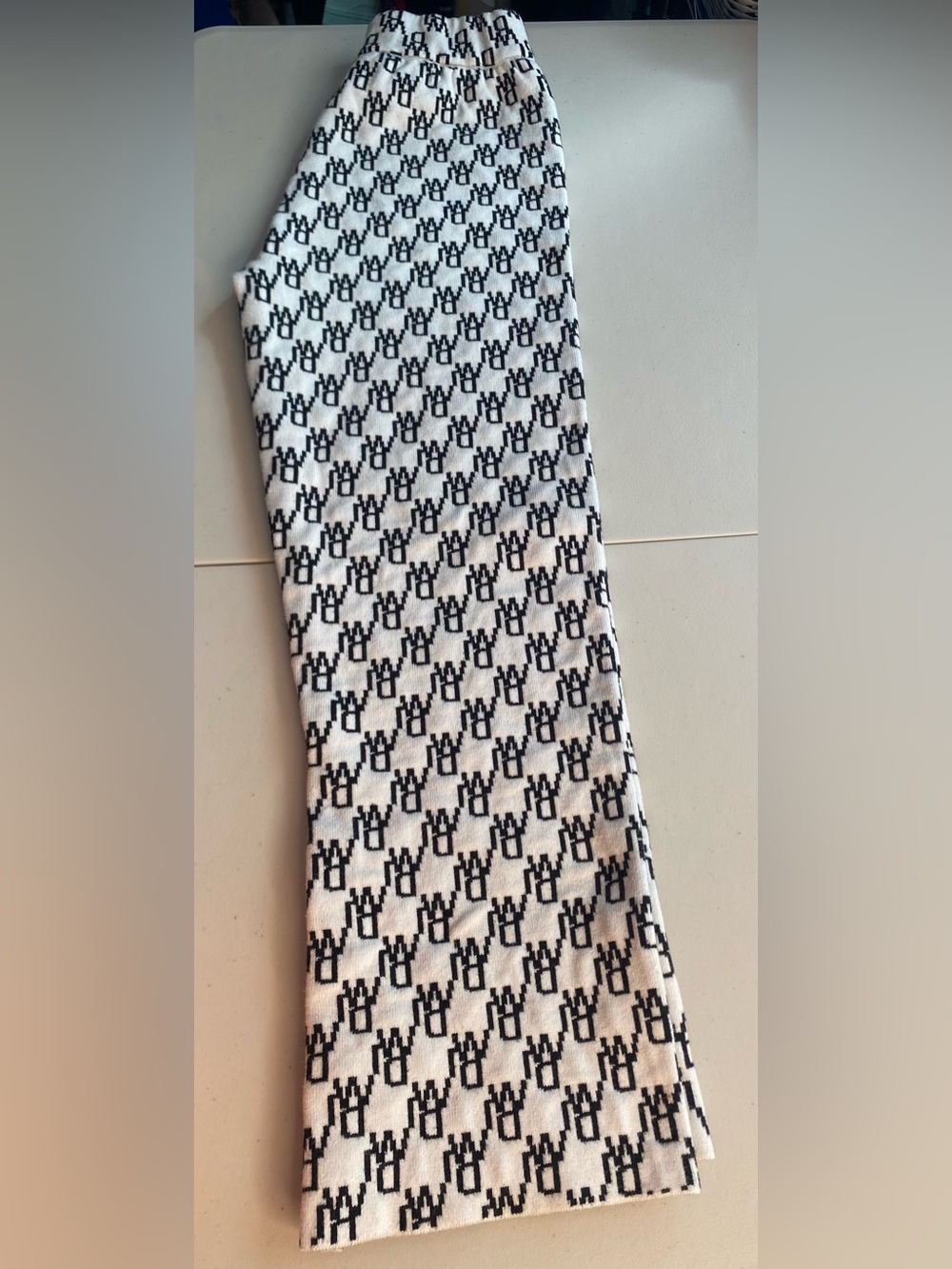 We11done Monogram Intarsia-Knit lux houndstooth lounge Pants